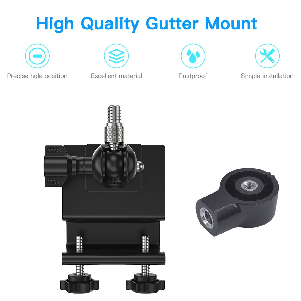 Weatherproof Gutter Mount BEAMS LED Light Adapter Compatible with Mr. Beams LED & Next Generation LED Spotlight Netbright