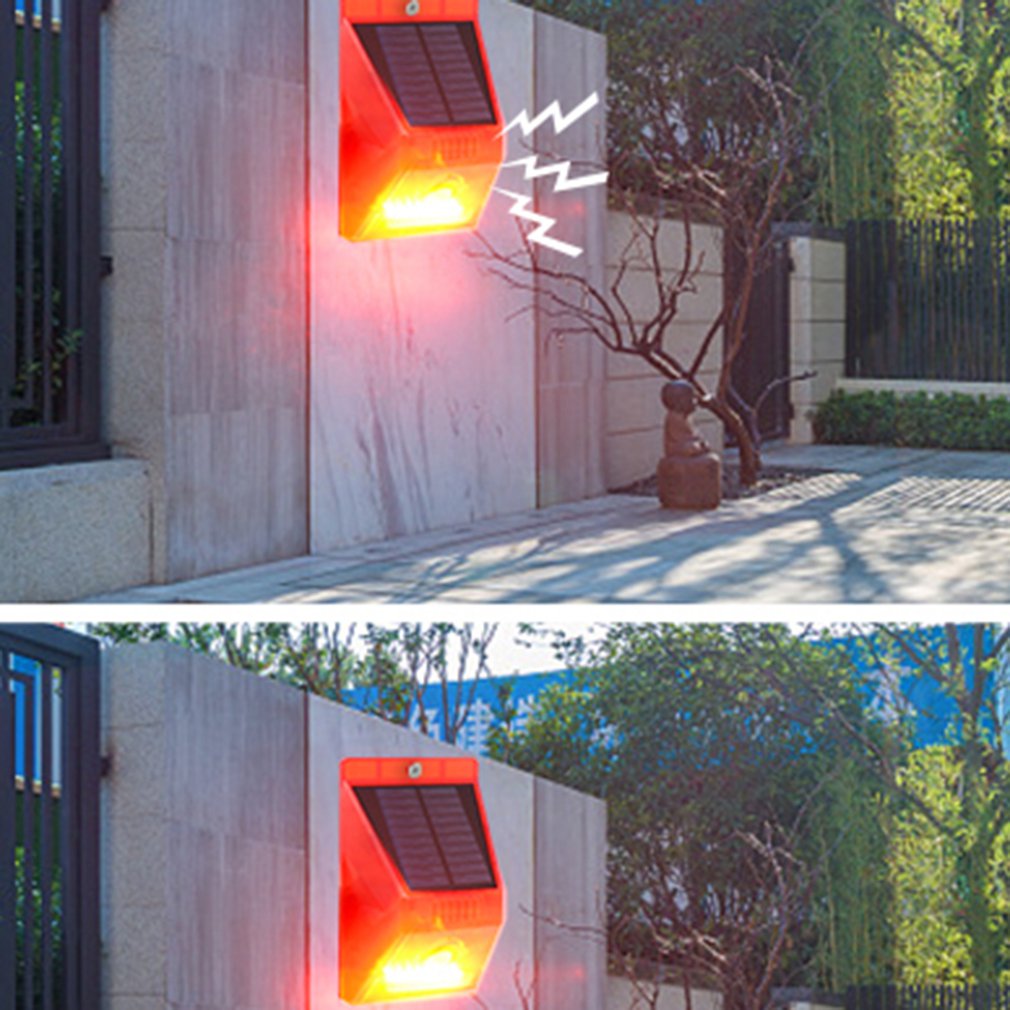 Solar Alarm Light Wireless IP65 Motion Sensor Outdoor Garden Security Lamp for Safety Home Factory Garden Smart Fast Alarm