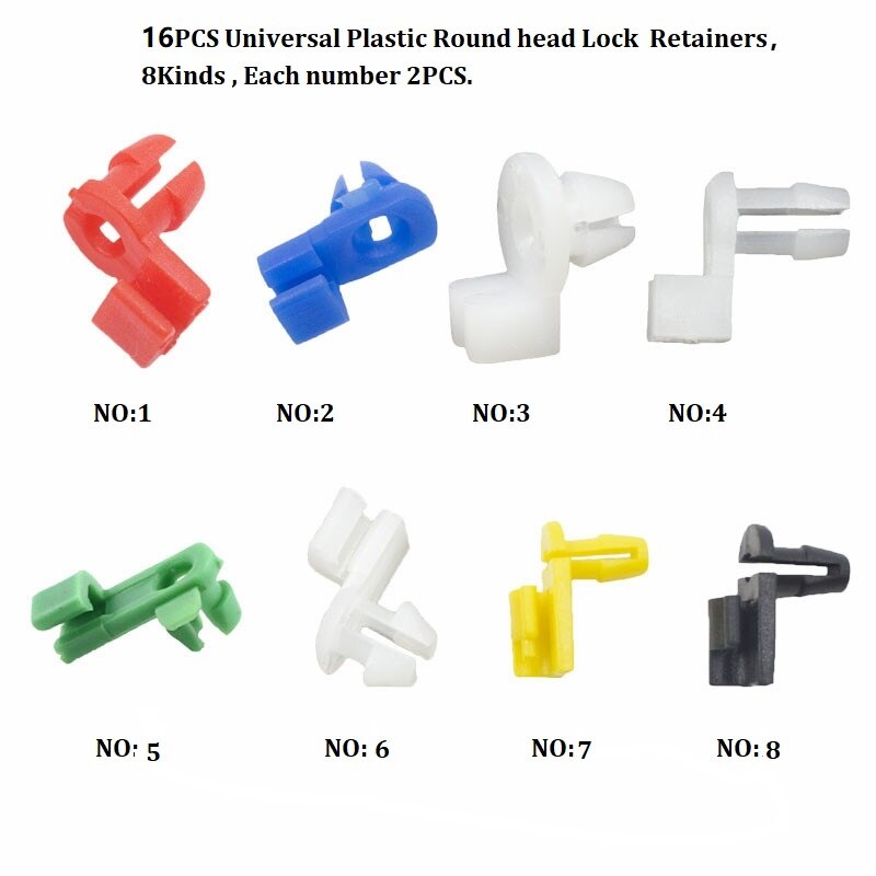 Universal Auto Plastic Fastener Clip For All Cars Dashboard DVD CD Console Panel Trim Metal Rivet: A5-16PCS