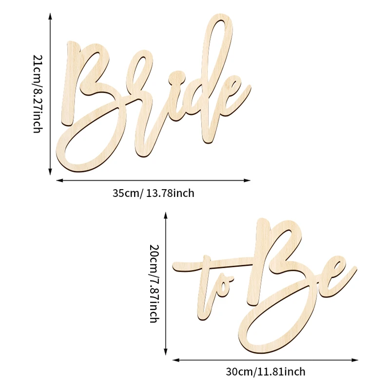 YOMDID Lettera Sposa Segno Segno per addio al nubilato in legno per addio al nubilato, fidanzamento, matrimonio, addio al nubilato, addio al nubilato, sfondo: Default Title