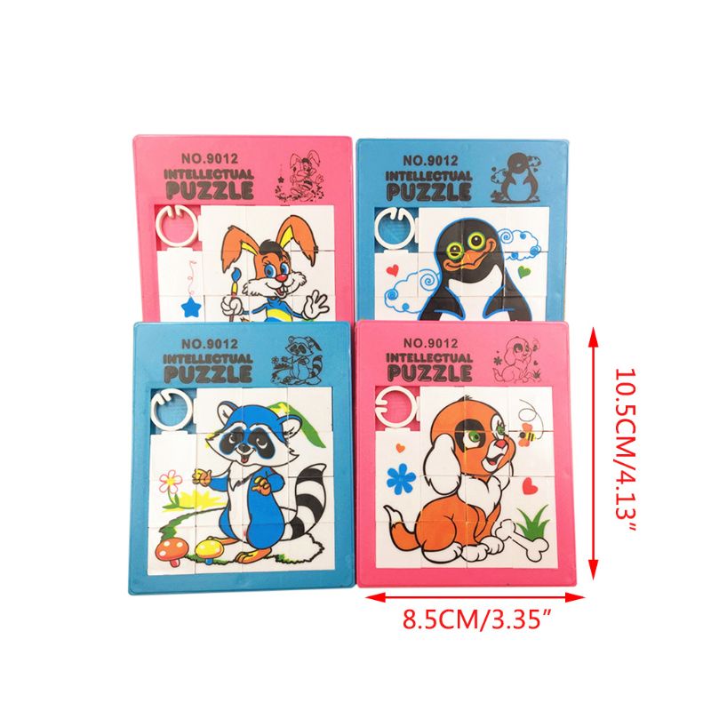 3d schuifpuzzelspel speelgoed cartoon dieren nummers kinderen educatief speelgoed 203e
