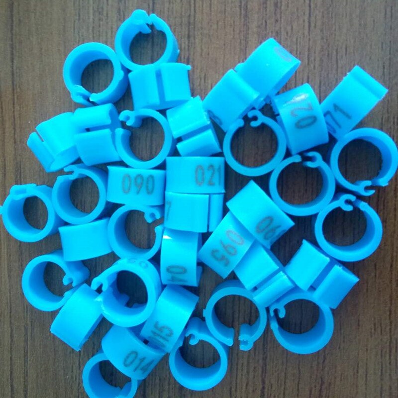 Senven farver digital duefodring 8mm duebajonet markeringsring plastfodring: Blå farve