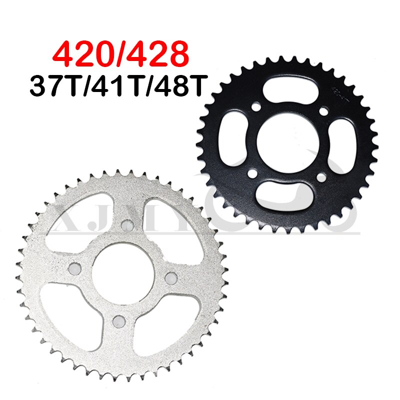 420/428 Chains 58MM 37T/41T/48T Motorcycle Chain Sprockets Rear Back Sprocket For ATV Quad Pit Dirt Bike Motorcycle Motor Moped