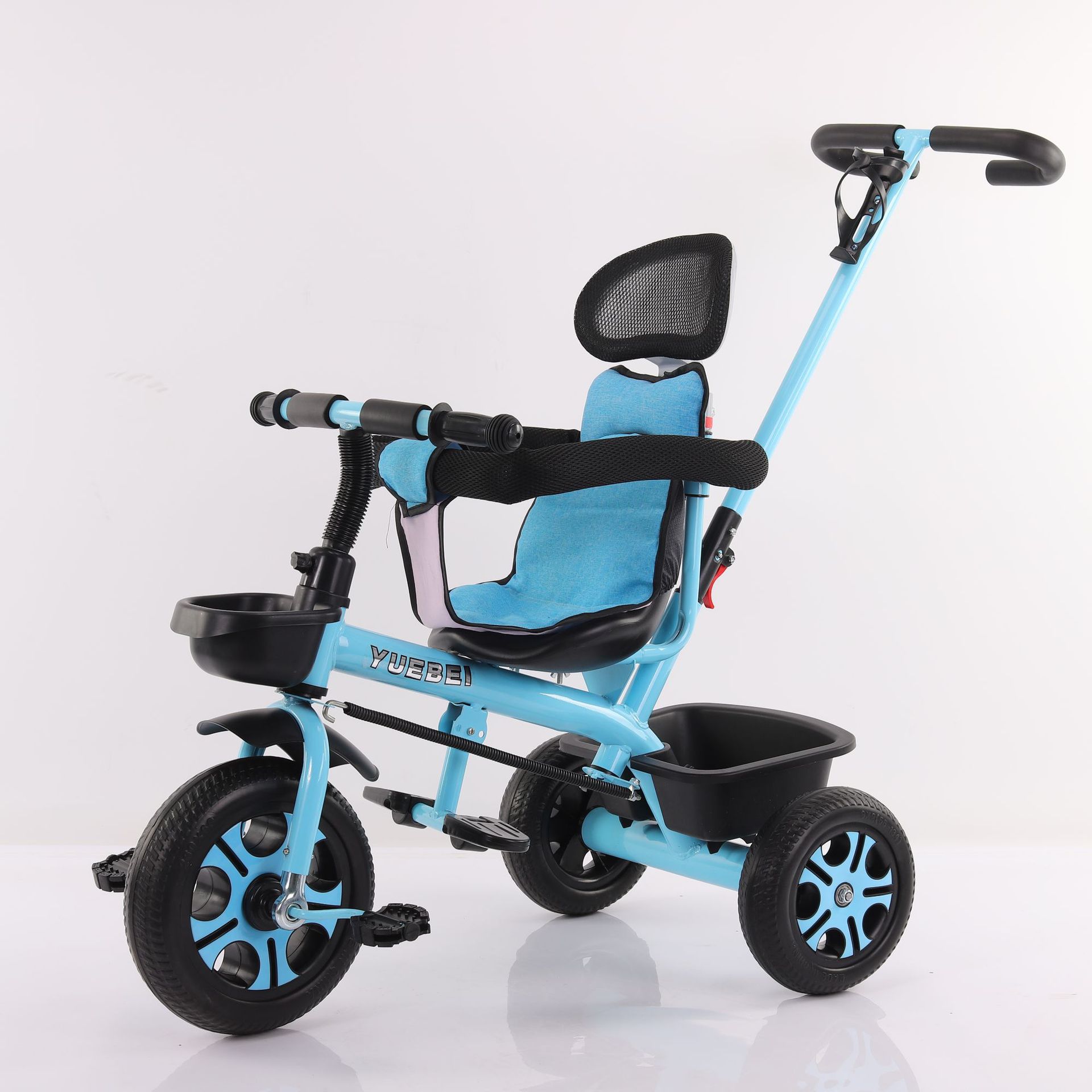 Baby stroller children's tricycle baby bicycle baby trolley 1-3-5 children's tricycle: blue