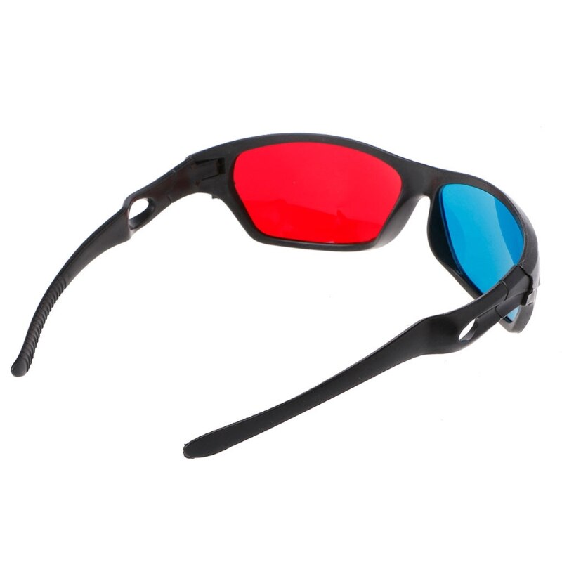 Gafas 3D marco blanco Universal rojo azul Anaglyph 3D gafas para películas juego DVD Video TV