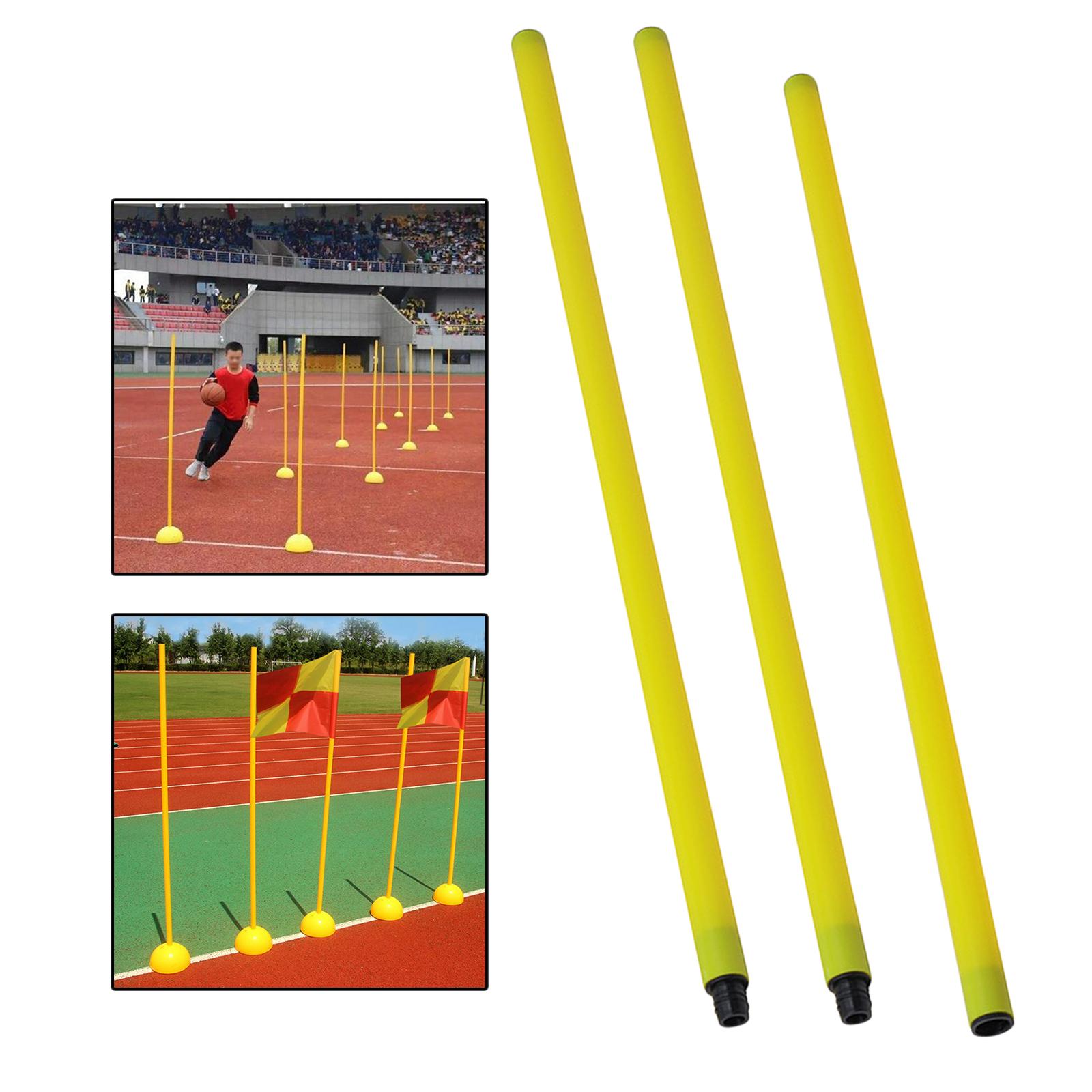 training Tool Soccer Training Markers Multipurpose Obstacle Bar for Football Training Equipment Sign Obstacle Marker Rod: Yellow