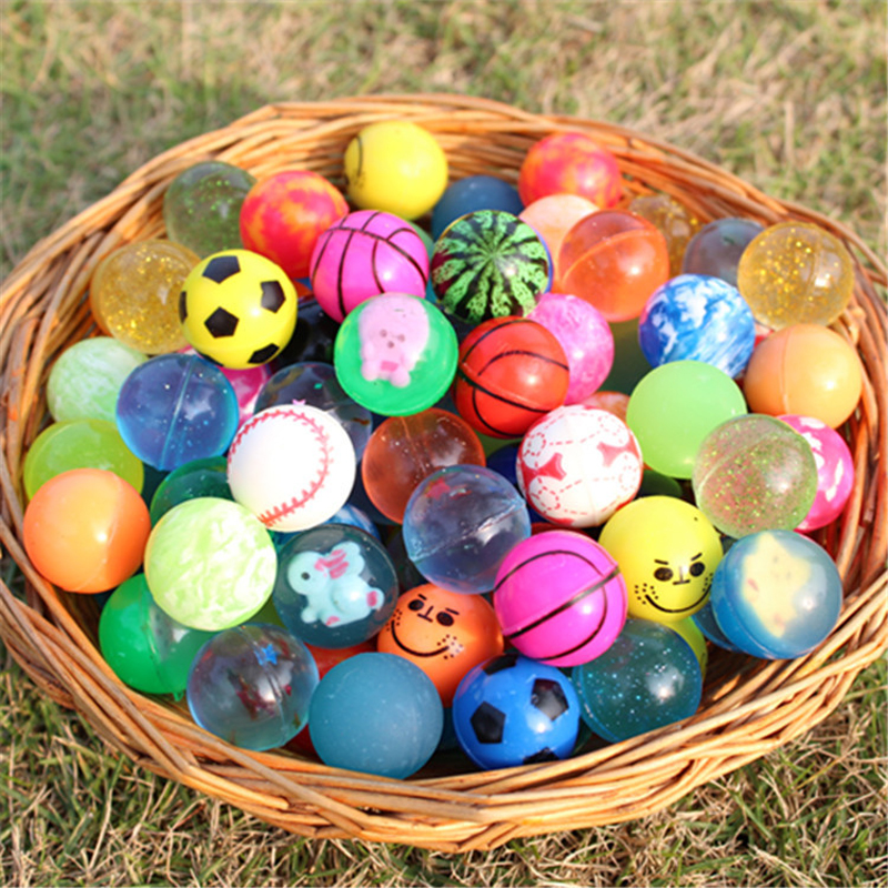 Rubber Bouncing Balls Kids Toys For Vending Machines Balle Rebondissante 32MM Pelotas Saltarinas Niños Juguetes Divertidos