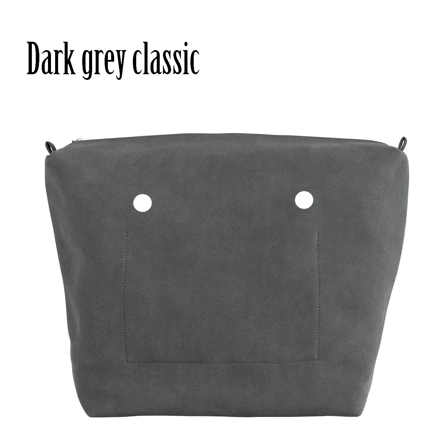 New DELL'UNITÀ di ELABORAZIONE del Rivestimento Impermeabile Nubuck Frosted Inserto In Pelle Con Cerniera Tasca Interna per Obag Classic Mini orga per O Delle Donne DEL SACCHETTO borsa: dark grey classic