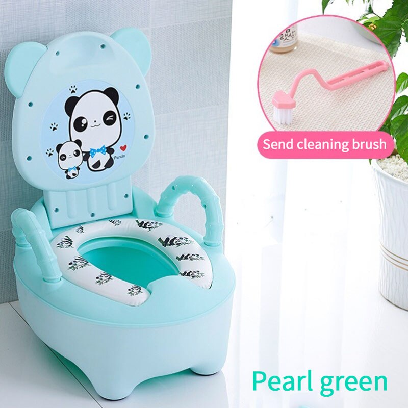 0-6 Years Old Children's Pot Soft Baby Potty Plastic Chair Comfortable Portable Folding Pot For Children Potty Girl Boy 2022: Green Cushion