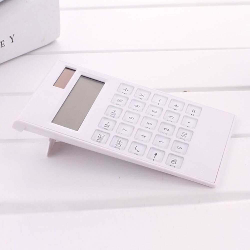 Portable Solar Powered Calculator Screen 12 Digit Large LCD Display for Office Daily Use QJY99