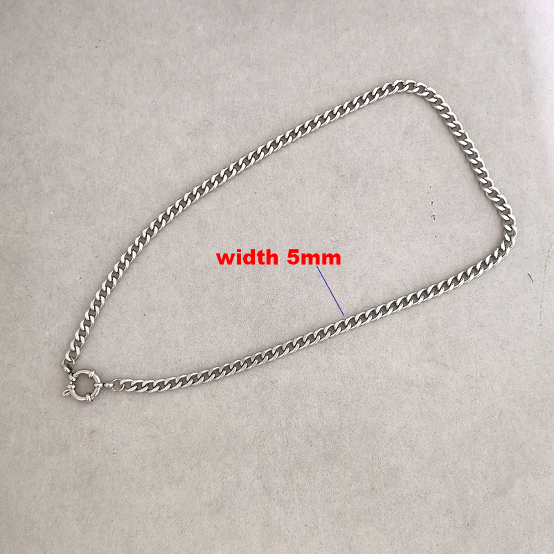 Collar con cierre de ancla para hombre y mujer, gargantilla de acero inoxidable con eslabones geométricos, cadena Cuba básica DIY, de hebilla de Color dorado y plateado