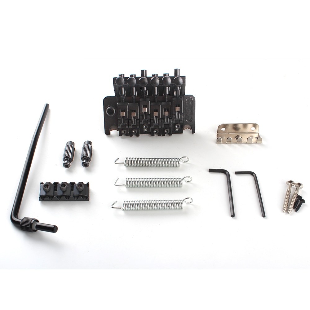 1 Set Black Duplex Tremolo System Electric Guitar Double Tremolo Bridge System For Floyd Rose Lic I/banez