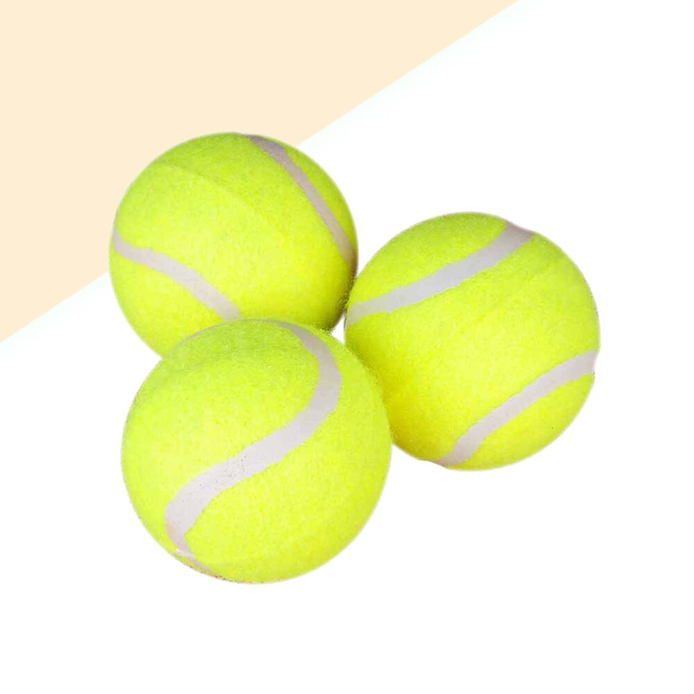 3pcs High Elasticity Tennis Balls Practice Tennis Balls Heavy Duty Tennis Balls