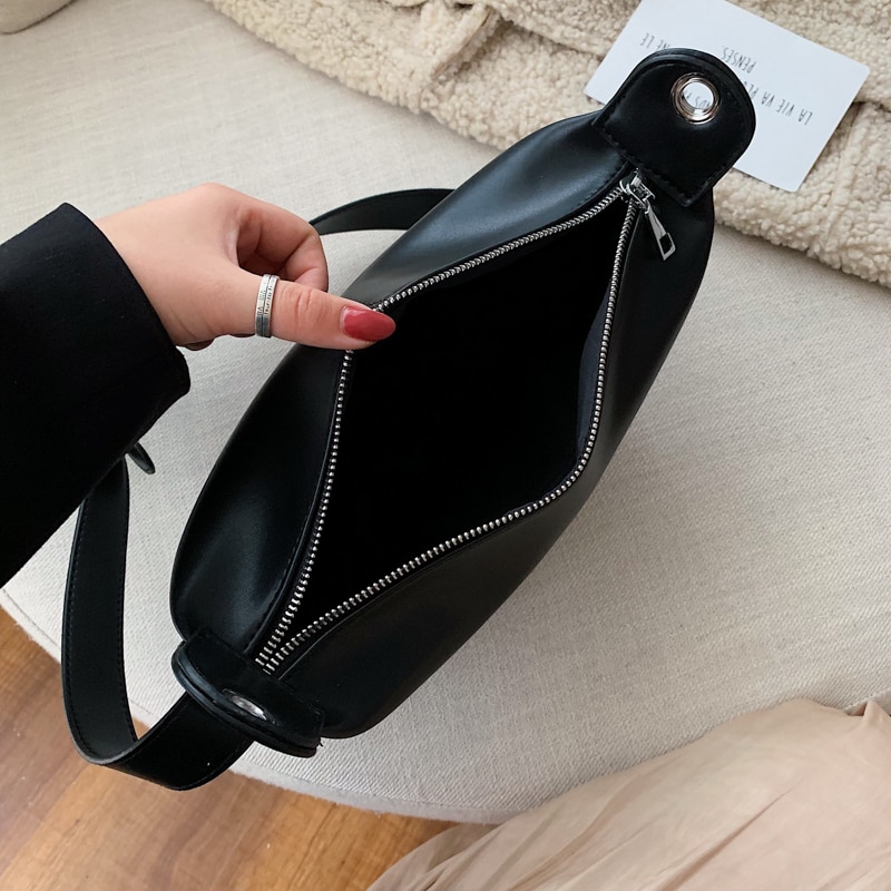 Dames crossbody tas met hoge capaciteit, halve cirkel zadeltassen, pu leren schoudertassen voor dames, handtassen, bolsas