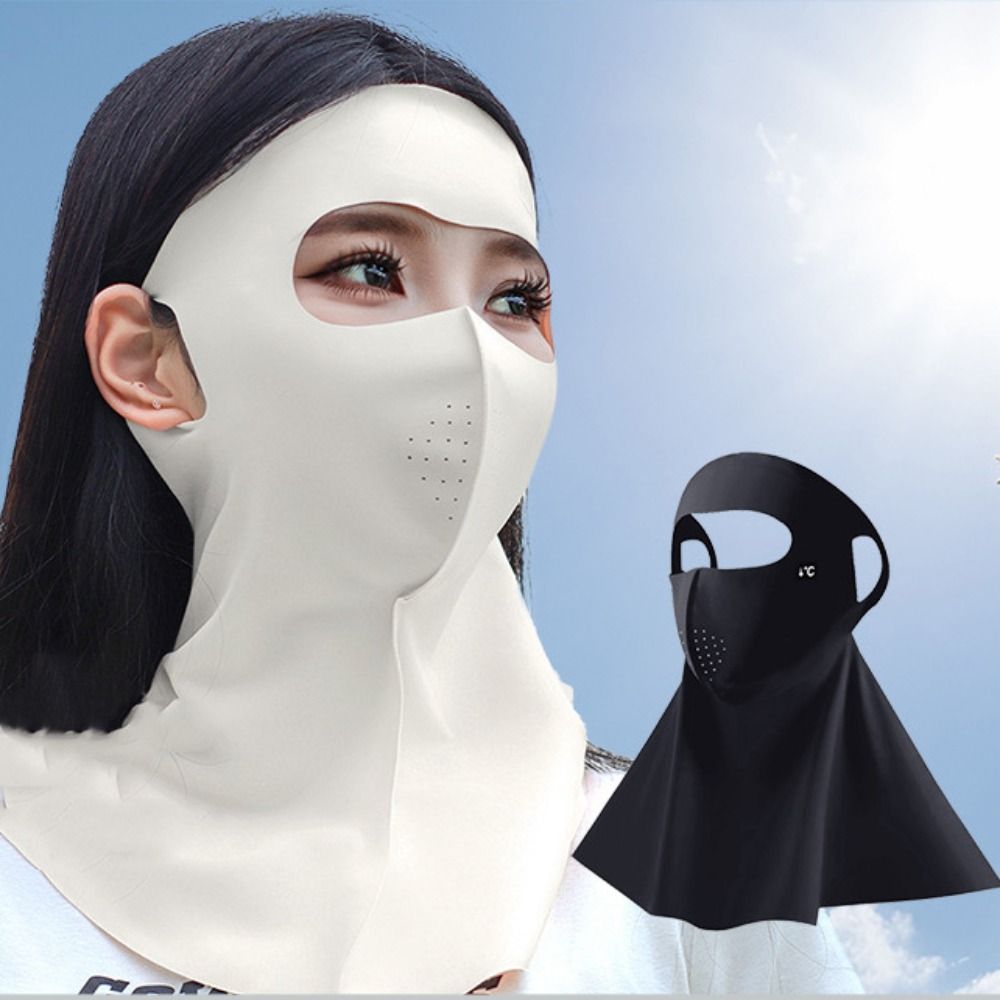 Kesäinen kokokasvosuoja, aurinkosuoja, uv-suoja, upf 50+  -suoja, jääsilkkinen kasvosuojus, hengittävä, ulkokäyttöön tarkoitettu kaulahuivi pyöräilyyn