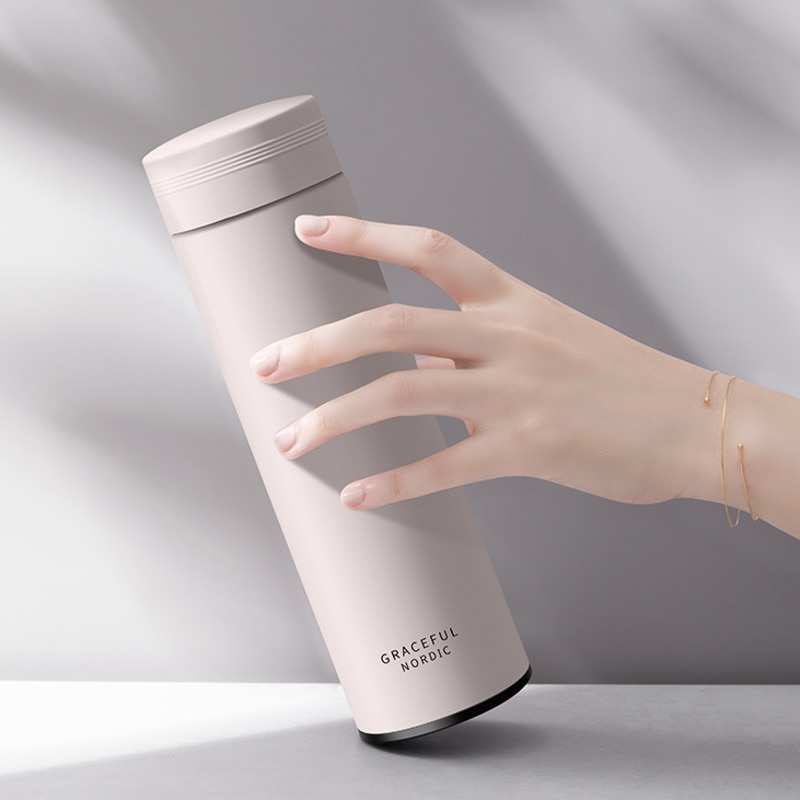 500ml bärbara vattentermos tevakuumflaskor med filter rostfritt stål sport termisk kopp kaffe teflaska företag