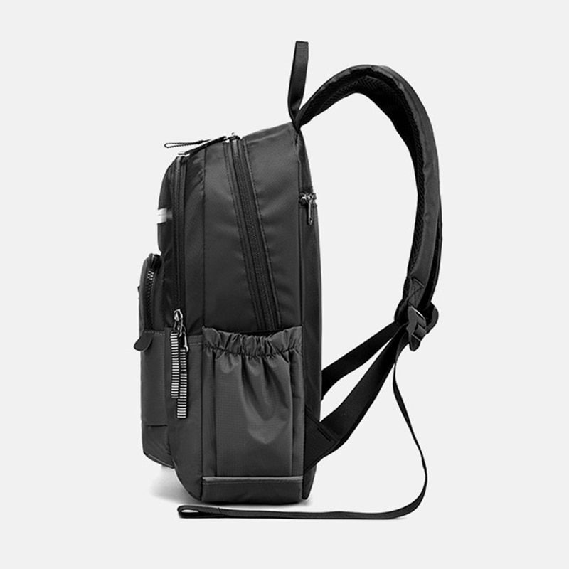 Män kvinnor nylon ryggsäck daypack reflekterande rand resväska manlig kvinnlig skolbok väska ryggsäck ryggsäck