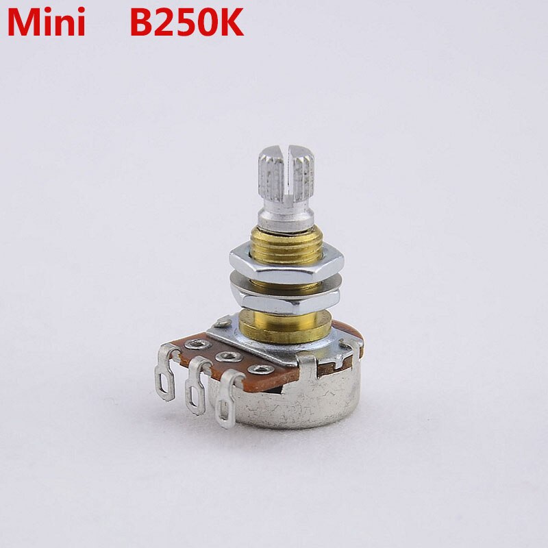 【Made in korea】potenciómetro de eje de latón alfa (POT) para bajo de guitarra eléctrica A250K/B250K/A500K/B500K: Mini B250K 1 Piece