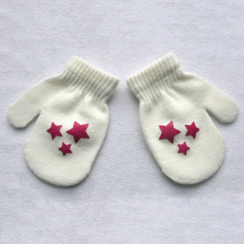 Criança Dot Estrela Coração Padrão Glovers Luvas Bonito Tricô Bebê Macia e Quente Crianças Meninos Meninas Doces Cores Mittens Unisex