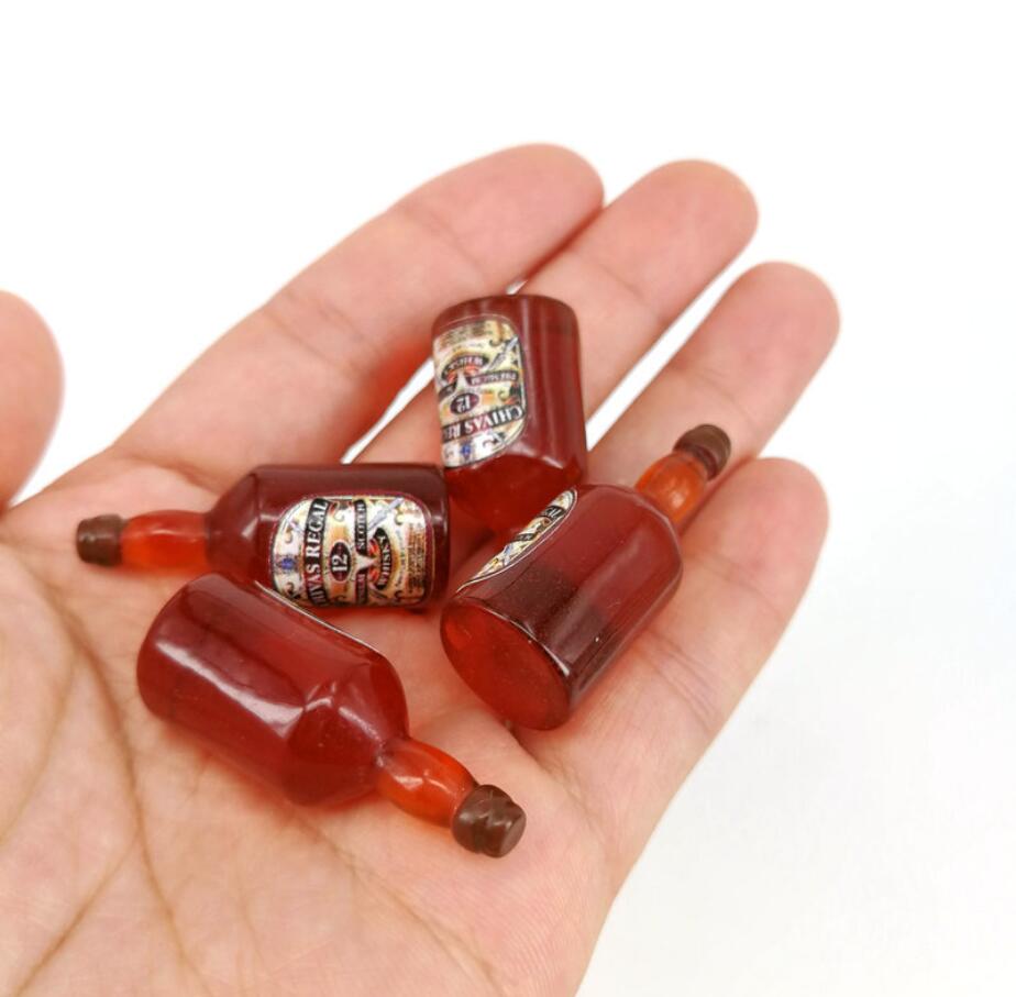Miniatuur eten play scène model Poppenhuis mini accessoires 4 whisky flessen