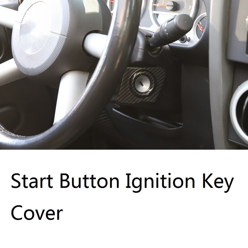 Car Start Button Ignition Key Cover Trim for Jeep Wrangler JK 2007 Accessories