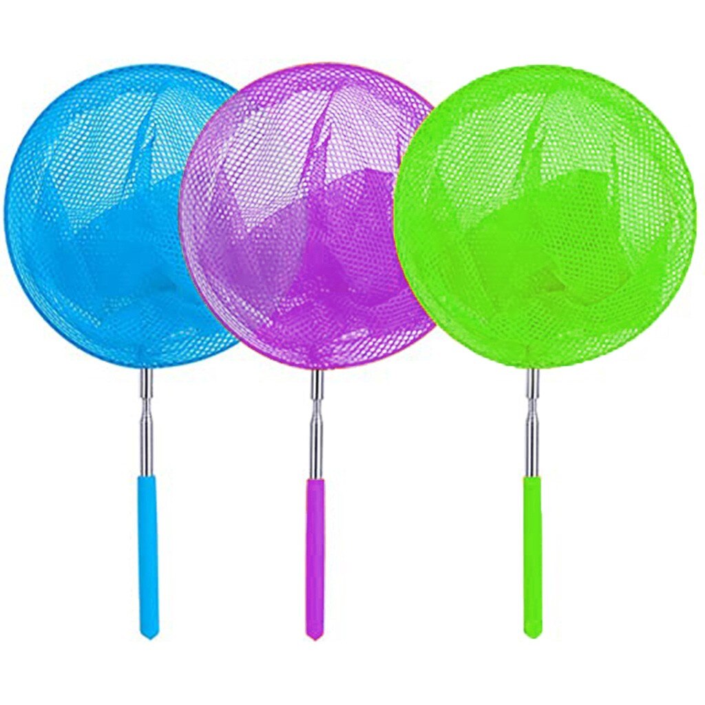 Fishing Landing Net Tool Lightweight Aluminum Alloy Retractable Foldable Fish Net Boat Fish Net Kids Catching Butterflies Tool: B