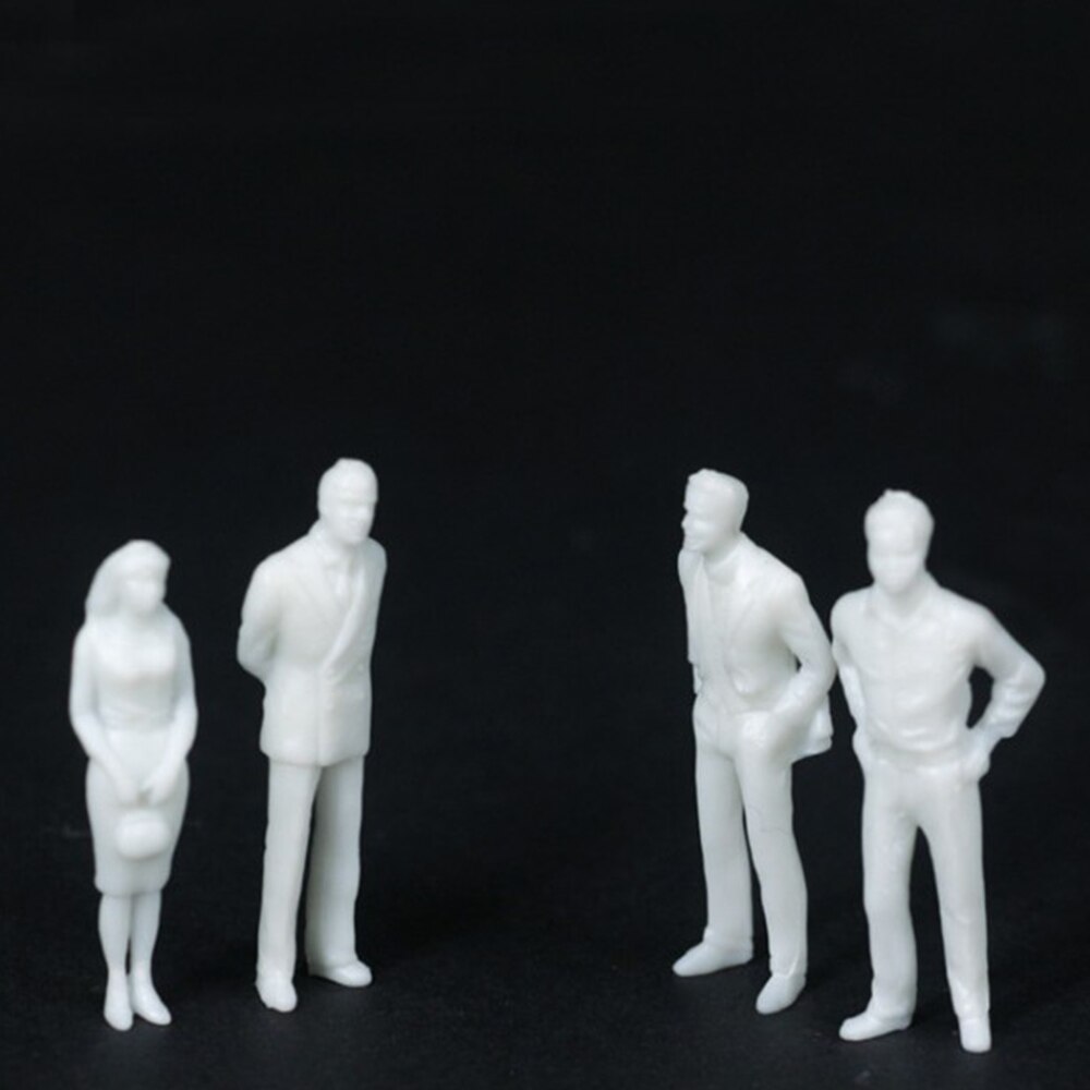 1;100 MIXED 100pcs miniature white figures Architectural model human scale HO model ABS plastic peoples 2.0cm