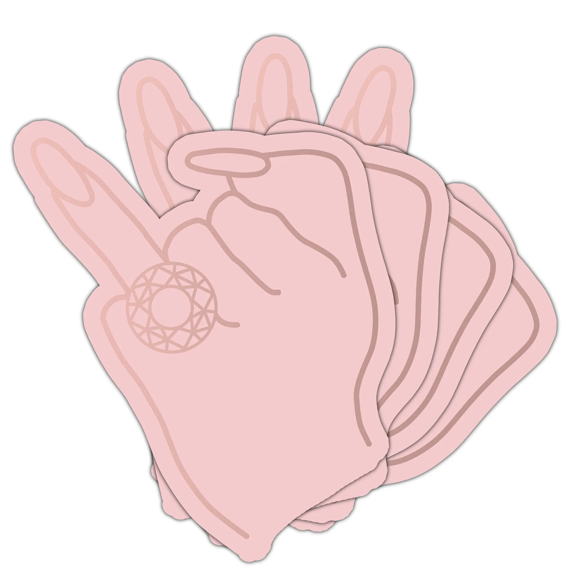 Bachelorette Party Decoration Disposable Tableware Dimond Ring Finger Napkins Bride To Be Bridal Shower Happy Hen Party Decors