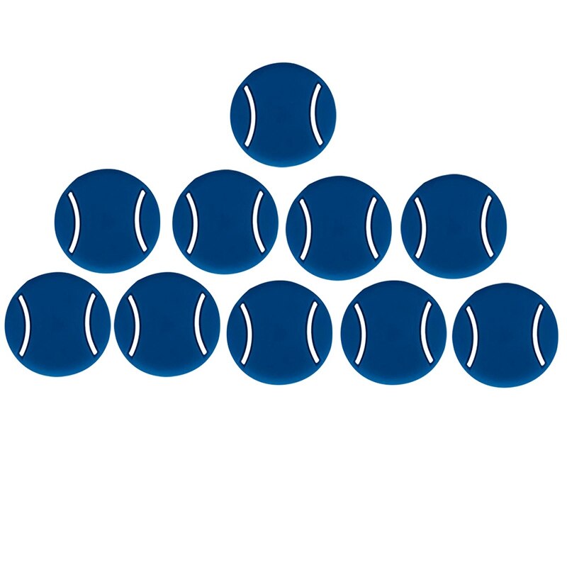 10Pcs Racket Anti Slip Siliconen Indoor Racket Outdoor Sport Tennis Schokdemper Vibration Dampener: Blauw