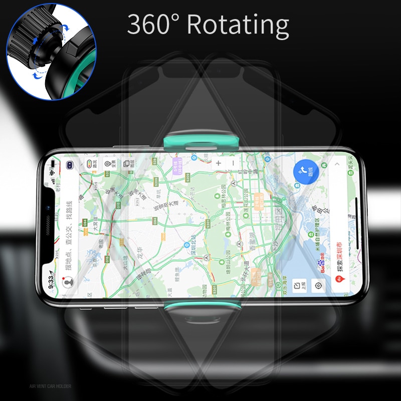 Car Phone Holder for iPhone XS X 8 7 6 5,USAMS 360 Rotation Car Holder for Phone in car Air Vent Mount Holder for Samsung Xiaomi