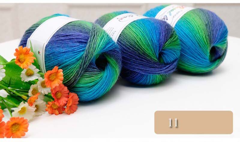 100 g/stk afrikaanse kant stof garen diy linten voor ambachten fancy wol garen hand breien: 11