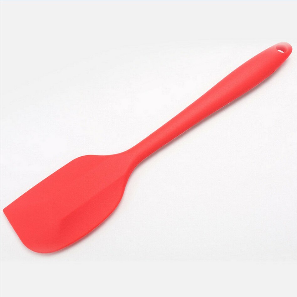 Mini espátulas de silicona para pastel de mantequilla, espátula de silicona, cuchara de azúcar de alta temperatura, utensilios de cocina: Rojo