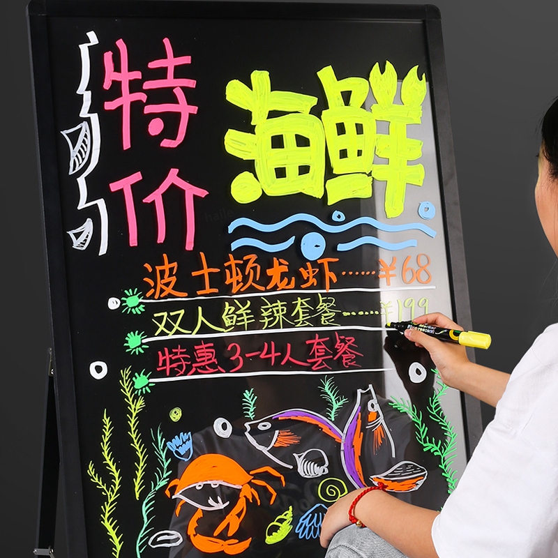 Haile 8Colors/lot Liquid Chalk Erasable Highlighter Art Graffiti Marker Pen For Glass Whiteboard LED Chalkboard Billboard Screen