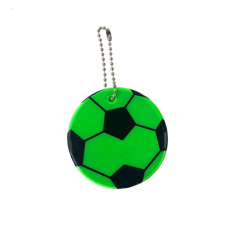 6 Cm Voetbal Sleutelhangers Reflecterende Sleutelhanger Reflector Tas Hanger Accessoires Hoge Zichtbaarheid Verkeer Zichtbaar Veiligheid: Green