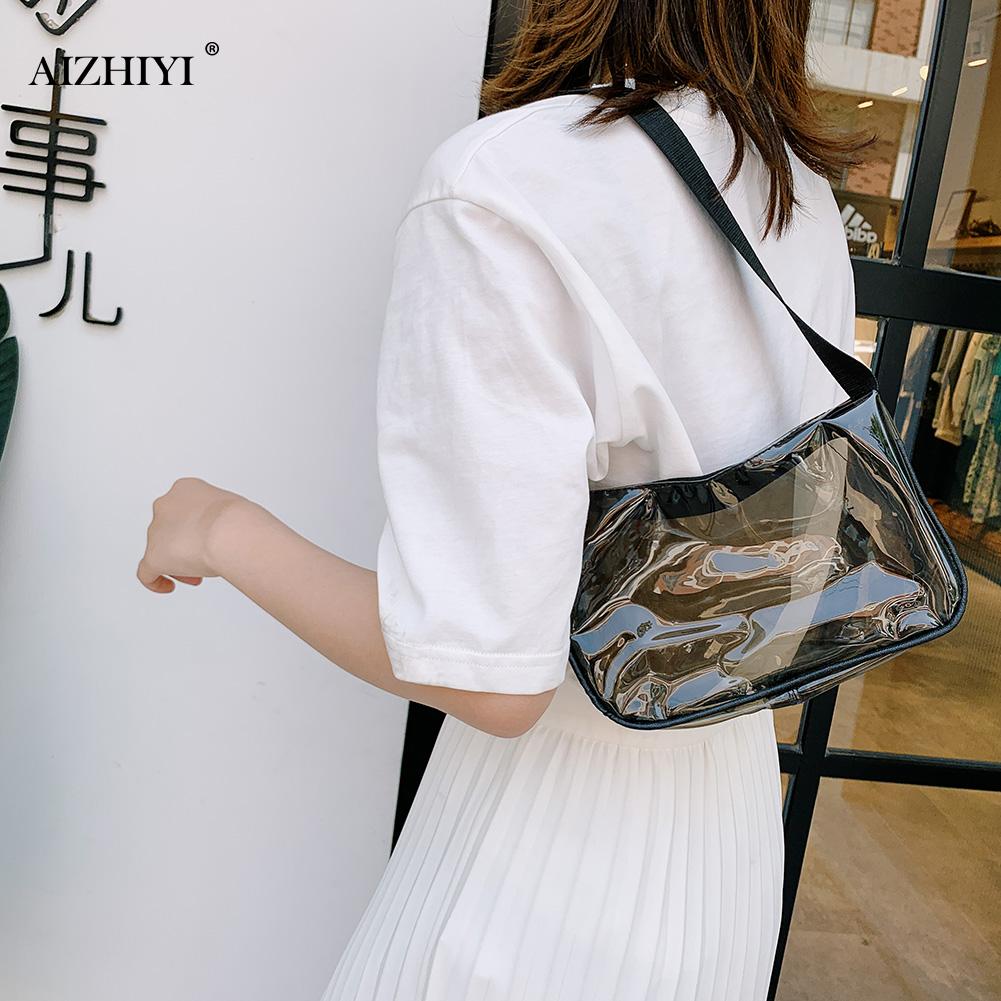 PVC transparent klar Frau Crossbody Taschen lässig Sommer Schulter Tasche Handtasche Gelee klein Telefon Taschen mit Karte Halter