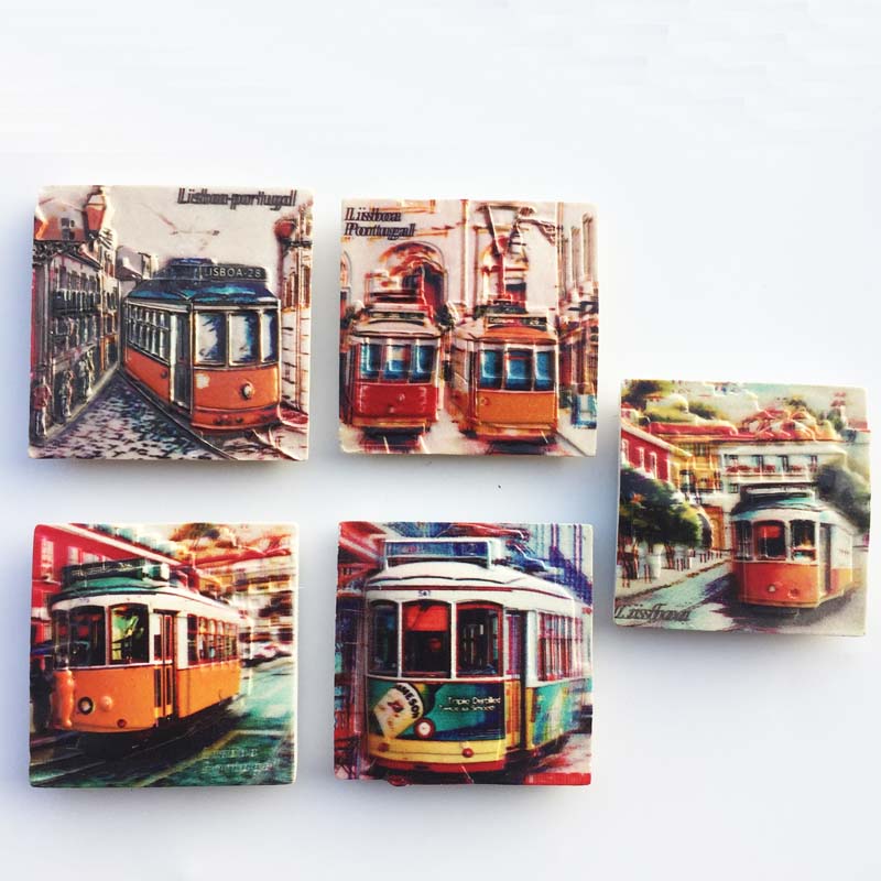 Europa Portuga Koelkast Magneten Lissabon Tram Creatieve Toeristische Souvenirs Magnetische Koelkast Stickers Keuken Decor Reizen