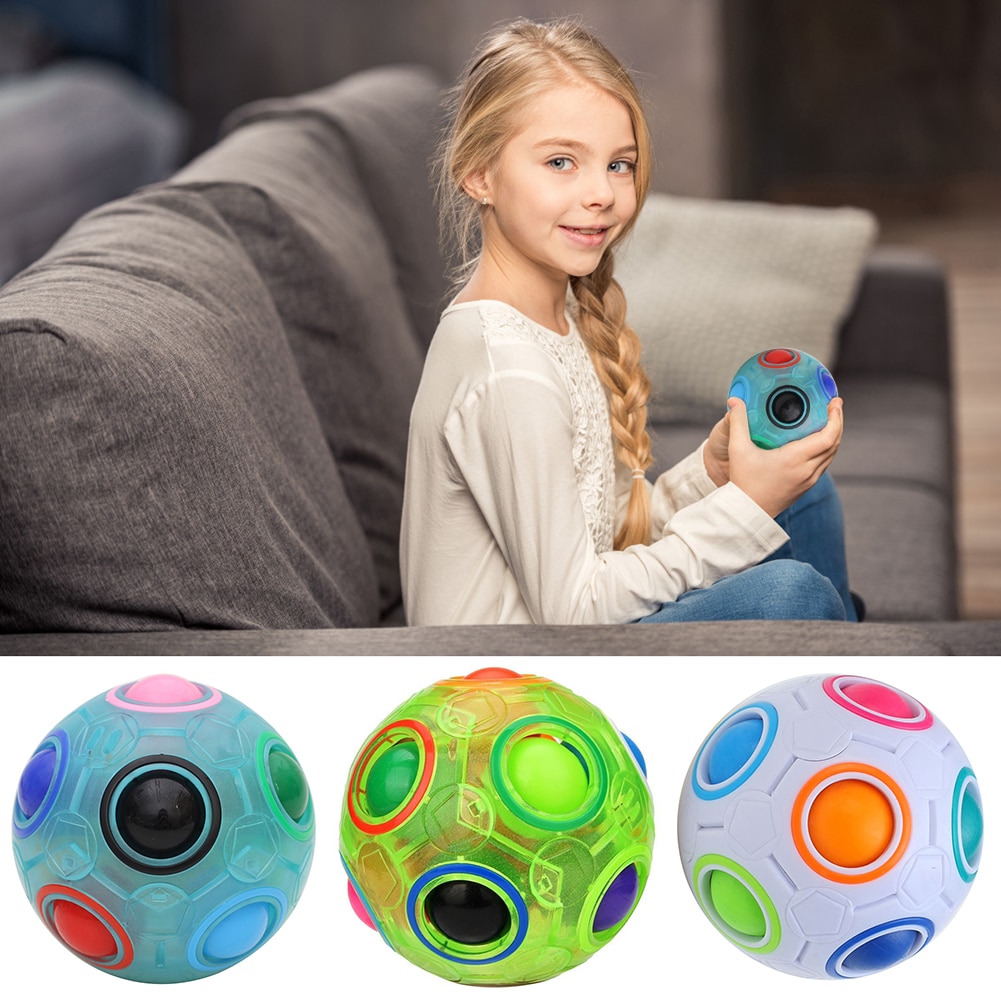 Kinderen Ouder-kind Interactie Speelgoed Magische Kubus Bal Regenboog Voetbal Anti Stress Puzzel Kids Educatief Spel Speelgoed