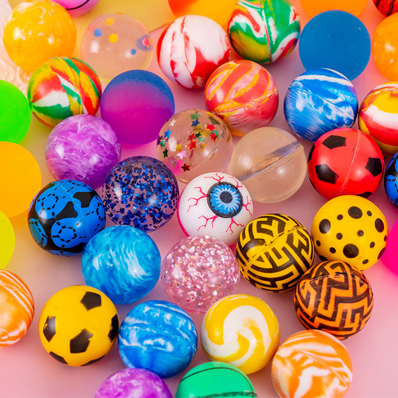 Rubber Bouncing Balls Kids Toys For Vending Machines Balle Rebondissante 32MM Pelotas Saltarinas Niños Juguetes Divertidos