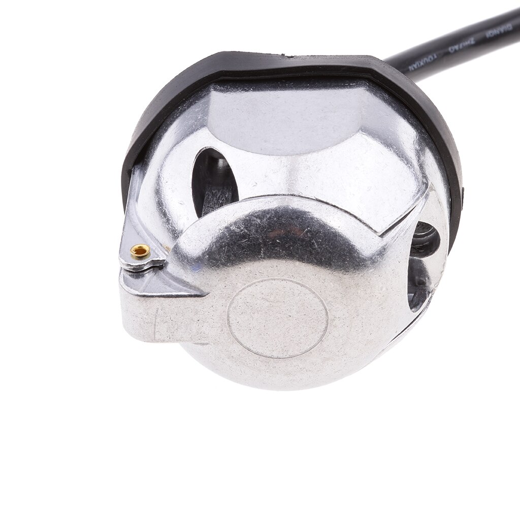 7 Pin Trailer Socket Connector 12V Tow Bar Towing Light Adapter With Cap