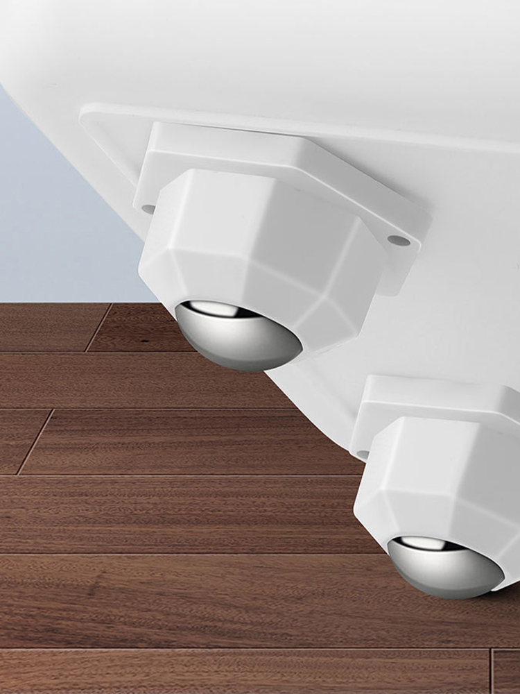 4pcs Moving Roller Kit Self Adhesive Mini Caster Wheels 360 Degree Rotation Universal for Trash Can Storage Box Small Furniture