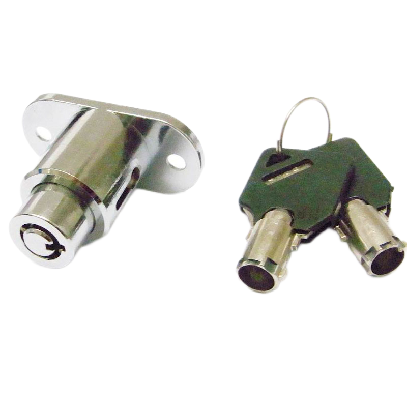 Plunger Tubular Furniture Lock 7 Pins Push Furniture Drawer Lock Push Drawer Lock with Tubular Keys 1 PC