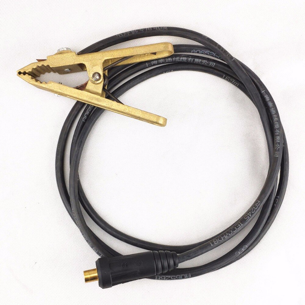 Ground Clamp Cable Set Welding Lead Set 3m 16sqmm Copper Wires DKJ35-50 Connector 600A Welding Clamp ARC Welding Ground Cable