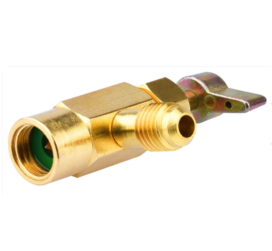 1Pc R-134a Refrigerant Can Tap Dispensing Bottle Opener Valve 1/2" ACME 1/4" SAE Thread Adapter Brass Fittings Air-conditioning