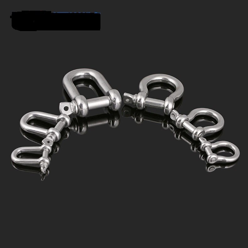 304 stainless steel Japanese Bow Ring D shackle steel rope chain link U-shaped steel shackle horseshoe shackle