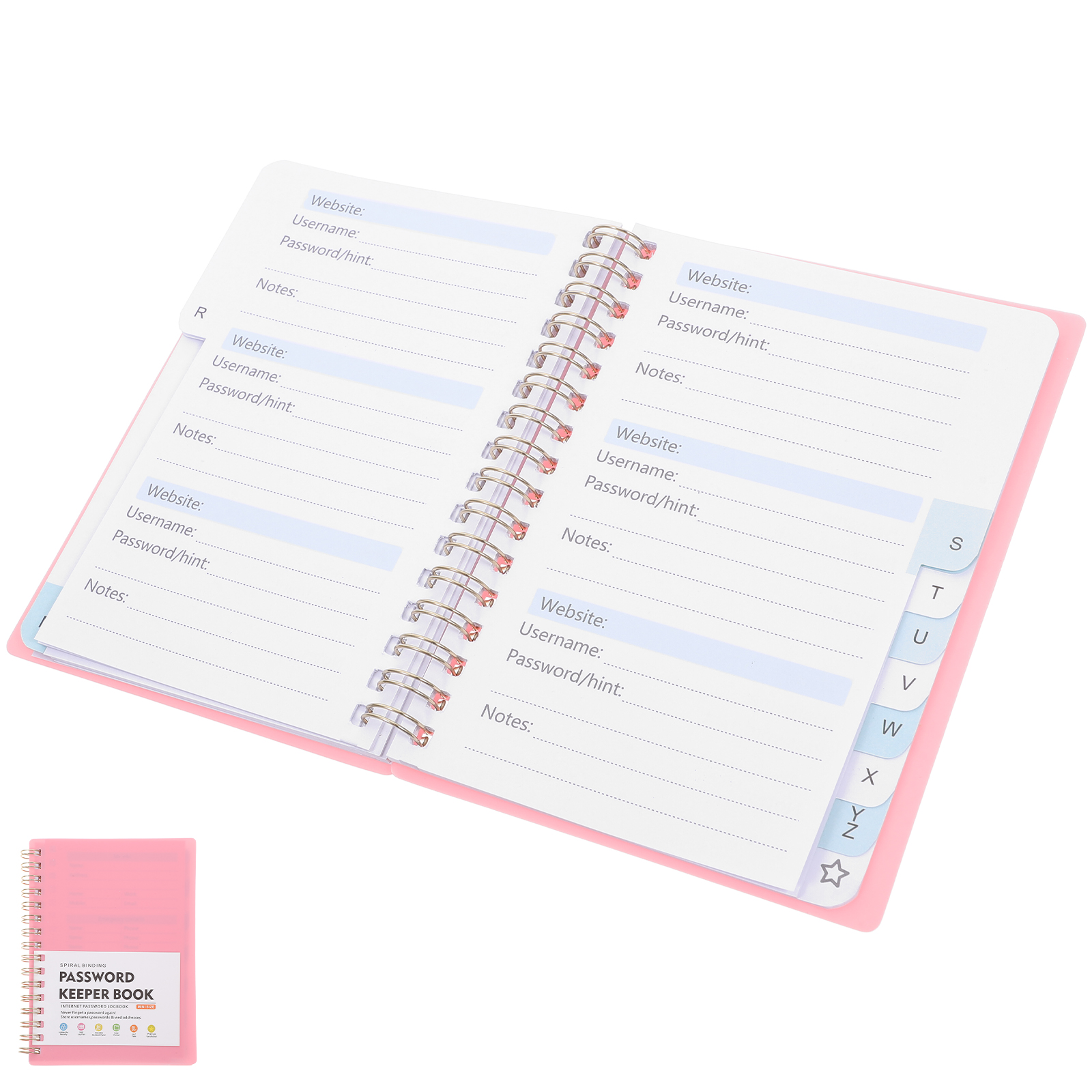 Portable Password Book Small Internet Address Notebook Websites Address Book With Alphabetical Tabs Practical Notepad Notebooks