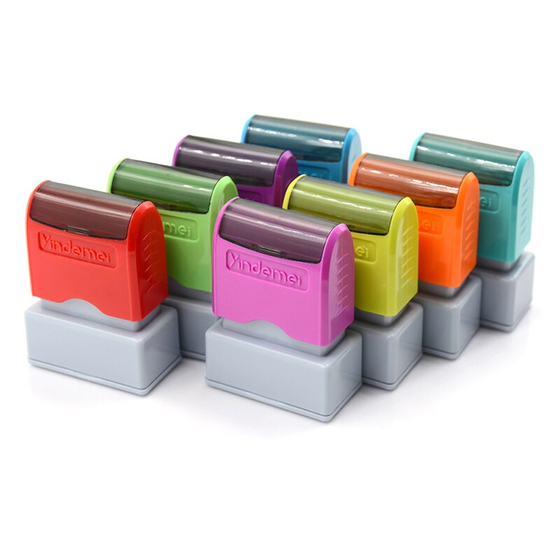 Self-Inking Rubber Stamp Colors Oil Based Craft Ink Pad Rubber Stamps For Fabric Wood Paper Wedding DIY Craft SD&HI
