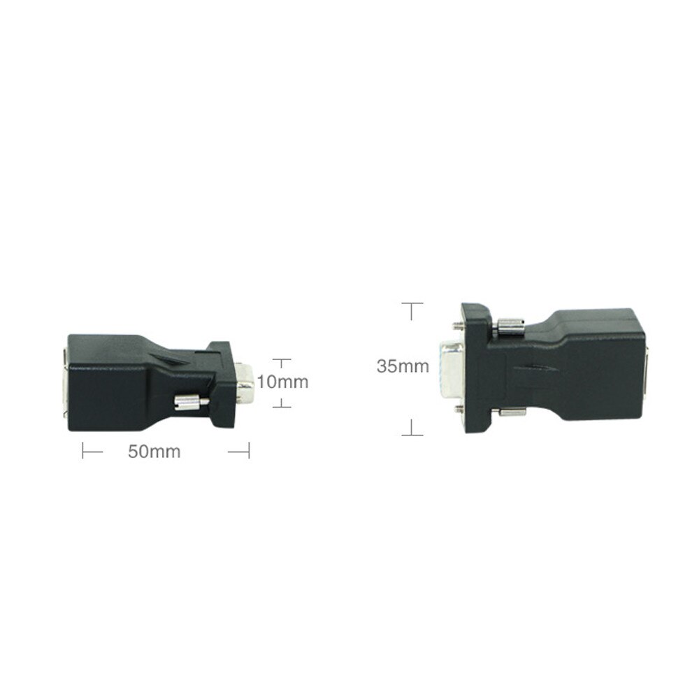 1 Paar Vga Extender Man Vrouw Naar Lan RJ45 CAT5 CAT6 20M Netwerk Kabel Adapter Man-vrouw/vrouw Tot Vrouw/Man Mannelijke 01