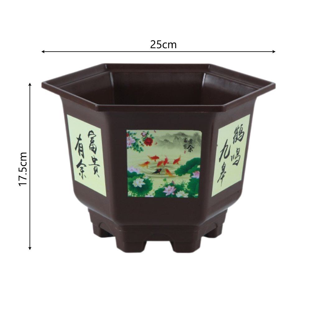 Practical Plastic Flower Pot Resin Large-diameter Potted Bonsai Garden Supplies Thickened Hydroponic Planter