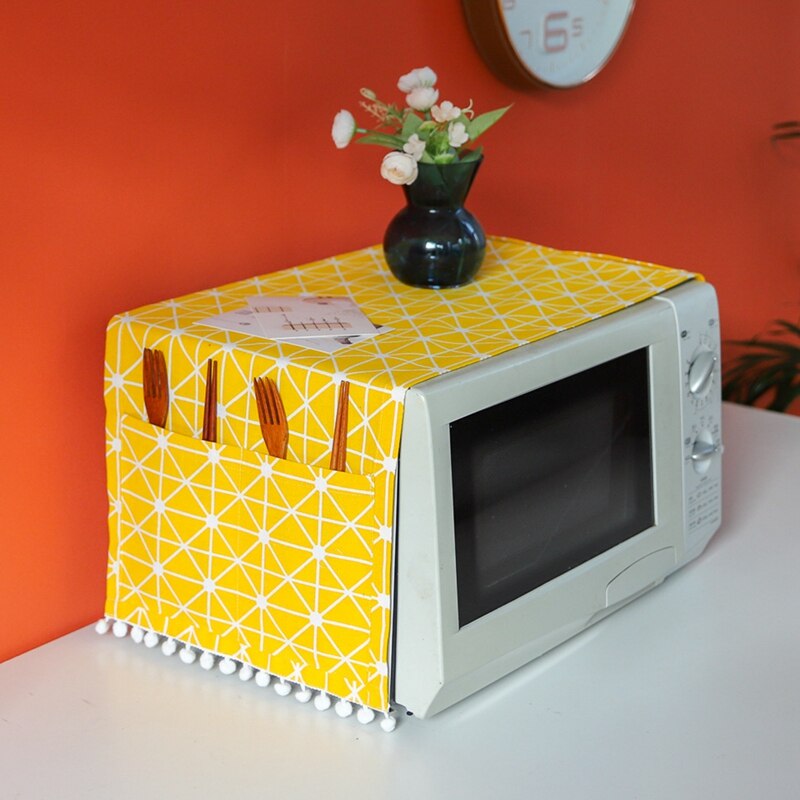 Eenvoudige Magnetron Kant Stofdicht Pil-Proof Handdoek Cover Multifunctionele Elektrische Oven Met Opbergtas Home Decor: YW