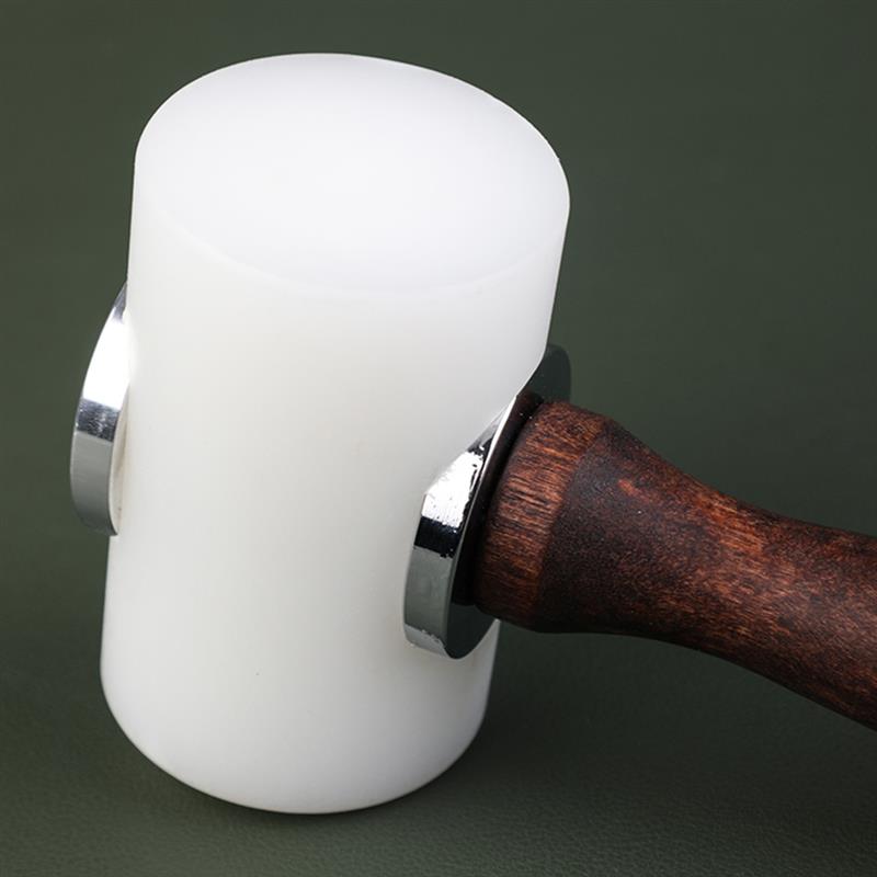 Leather Craft Tools Leather Carving Hammer DIY Leathercraft Mallet Nylon T Head With Wooden Handle Cowhide Sew Leather Tools